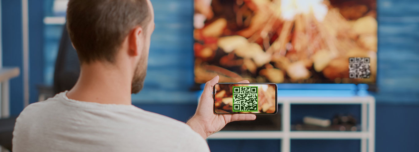 QR Code on Television